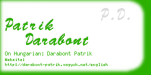 patrik darabont business card